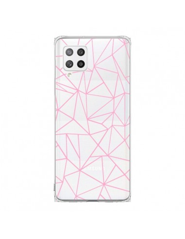 Coque Samsung A42 Lignes Triangle Rose Transparente - Project M