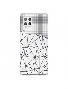 Coque Samsung A42 Lignes Grille Grid Abstract Noir...