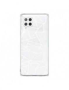 Coque Samsung A42 Lignes Grilles Side Grid Abstract Blanc...