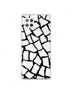 Coque Samsung A42 Girafe Mosaïque Noir Transparente -...