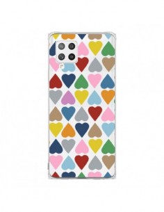Coque Samsung A42 Coeurs Heart Couleur Transparente -...