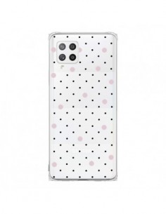 Coque Samsung A42 Point Rose Pin Point Transparente -...