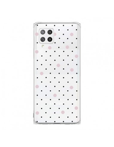 Coque Samsung A42 Point Rose Pin Point Transparente - Project M