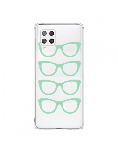 Coque Samsung A42 Sunglasses Lunettes Soleil Mint Bleu Vert Transparente - Project M