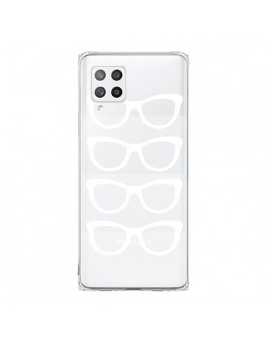 Coque Samsung A42 Sunglasses Lunettes Soleil Blanc Transparente - Project M