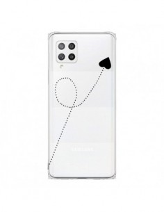 Coque Samsung A42 Travel to your Heart Noir Voyage Coeur...