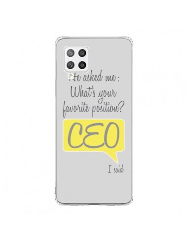 Coque Samsung A42 What's your favorite position CEO I said, jaune - Shop Gasoline