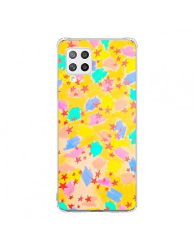 Coque Samsung A42 Stars Etoiles Jaunes - Ebi Emporium