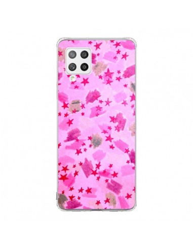 Coque Samsung A42 Stars Etoiles Roses - Ebi Emporium