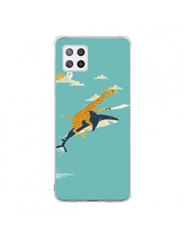 Coque Samsung A42 Girafe Epee Requin Volant - Jay Fleck