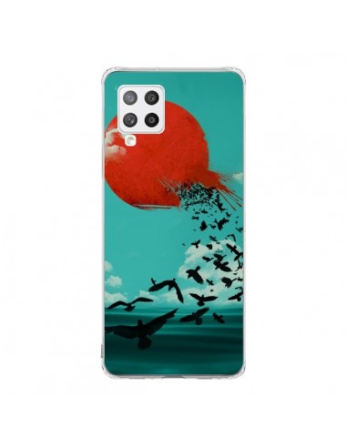 Coque Samsung A42 Soleil Oiseaux Mer - Jay Fleck