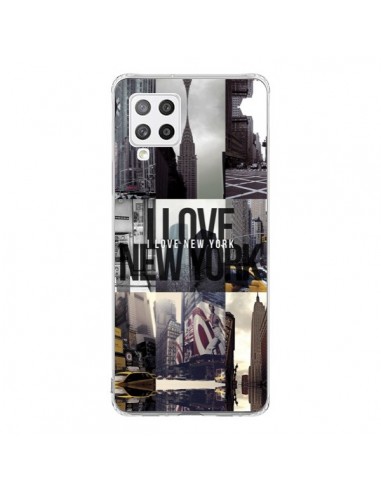 Coque Samsung A42 I love New Yorck City noir - Javier Martinez