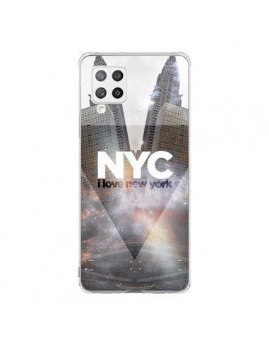 Coque Samsung A42 I Love New York City Gris - Javier Martinez