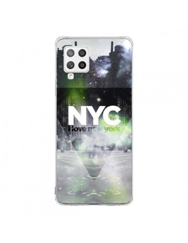 Coque Samsung A42 I Love New York City Vert - Javier Martinez