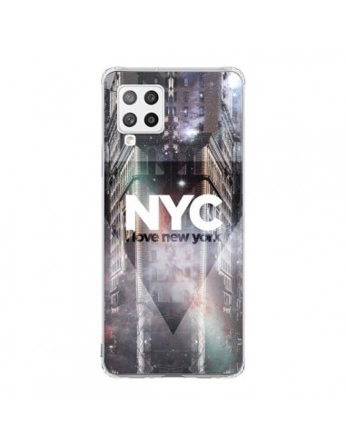 Coque Samsung A42 I Love New York City Violet - Javier Martinez