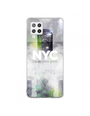 Coque Samsung A42 I Love New York City Gris Vert - Javier Martinez