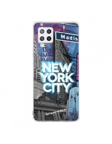 Coque Samsung A42 New York City Buildings Bleu - Javier Martinez