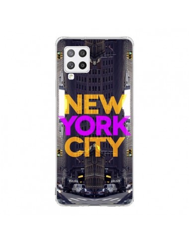 Coque Samsung A42 New York City Orange Violet - Javier Martinez