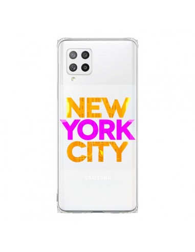 Coque Samsung A42 New York City NYC Orange Rose Transparente - Javier Martinez