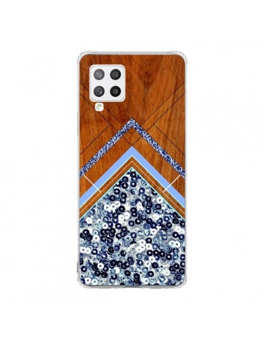 Coque Samsung A42 Sequin Geometry Bois Azteque Aztec Tribal - Jenny Mhairi