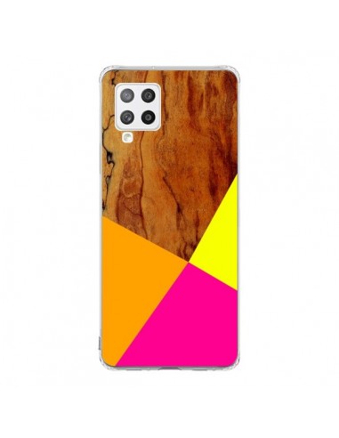 Coque Samsung A42 Wooden Colour Block Bois Azteque Aztec Tribal - Jenny Mhairi