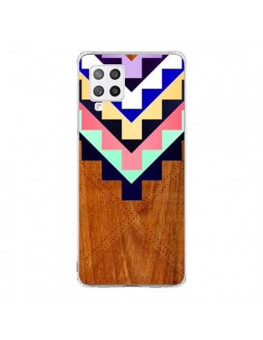 Coque Samsung A42 Wooden Tribal Bois Azteque Aztec Tribal - Jenny Mhairi