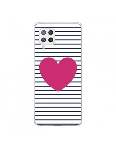 Coque Samsung A42 Coeur Traits Marin - Jonathan Perez