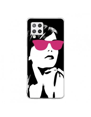 Coque Samsung A42 Fille Lunettes Roses - Jonathan Perez