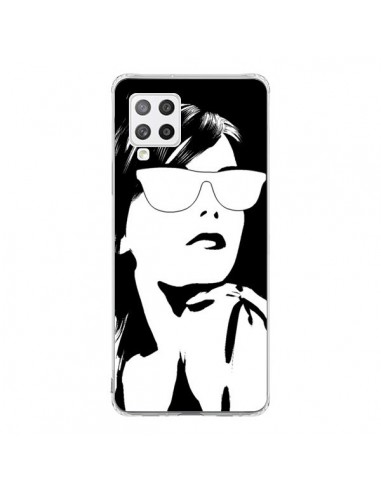 Coque Samsung A42 Fille Lunettes Blanches - Jonathan Perez
