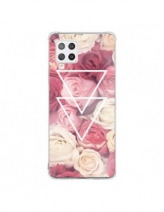 Coque Samsung A42 Roses Triangles Fleurs - Jonathan Perez
