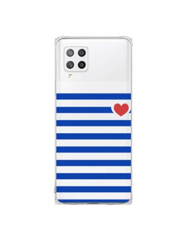 Coque Samsung A42 Mariniere Coeur Love Transparente - Jonathan Perez