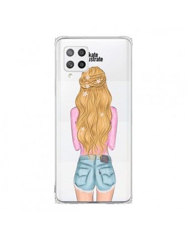 Coque Samsung A42 Blonde Don't Care Transparente - kateillustrate