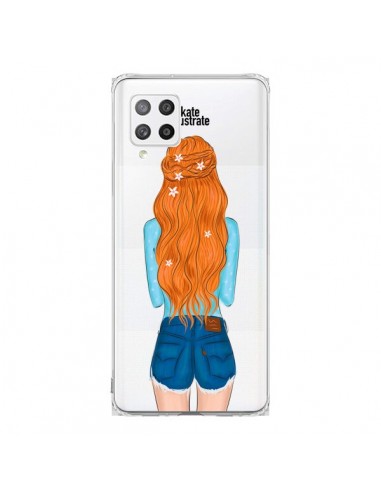 Coque Samsung A42 Red Hair Don't Care Rousse Transparente - kateillustrate