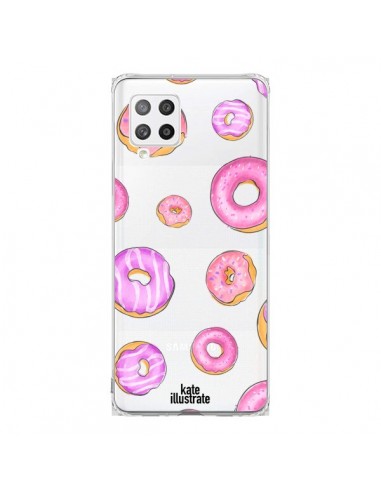 Coque Samsung A42 Pink Donuts Rose Transparente - kateillustrate