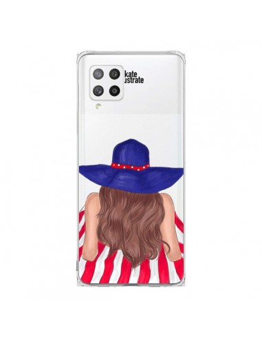 Coque Samsung A42 Beah Girl Fille Plage Transparente - kateillustrate