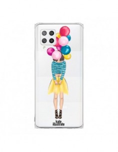 Coque Samsung A42 Girls Balloons Ballons Fille...