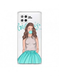 Coque Samsung A42 Bubble Girls Tiffany Bleu Transparente...