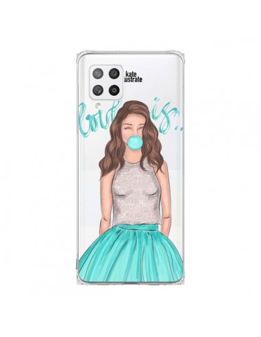Coque Samsung A42 Bubble Girls Tiffany Bleu Transparente - kateillustrate
