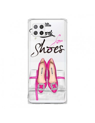 Coque Samsung A42 I Work For Shoes Chaussures Transparente - kateillustrate