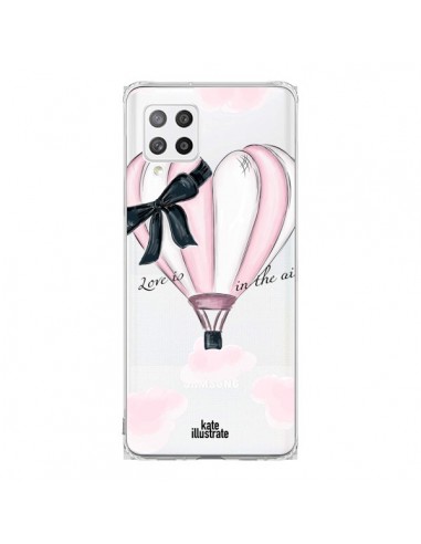 Coque Samsung A42 Love is in the Air Love Montgolfier Transparente - kateillustrate