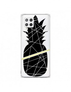 Coque Samsung A42 Ananas Noir Transparente - Koura-Rosy Kane