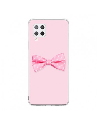 Coque Samsung A42 Noeud Papillon Rose Girly Bow Tie - Laetitia