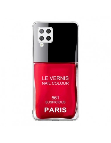 Coque Samsung A42 Vernis Paris Suspicious Rouge - Laetitia
