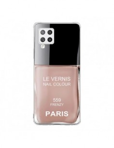 Coque Samsung A42 Vernis Paris Frenzy Beige - Laetitia