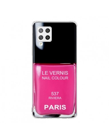 Coque Samsung A42 Vernis Paris Riviera Rose - Laetitia