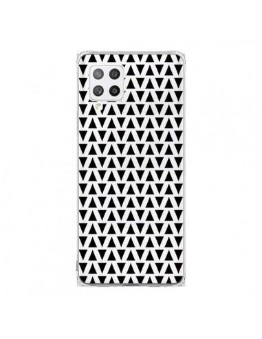 Coque Samsung A42 Triangles Romi Azteque Noir Transparente - Laetitia