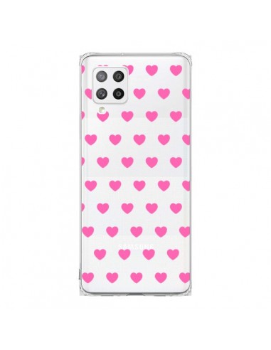Coque Samsung A42 Coeur Heart Love Amour Rose Transparente - Laetitia