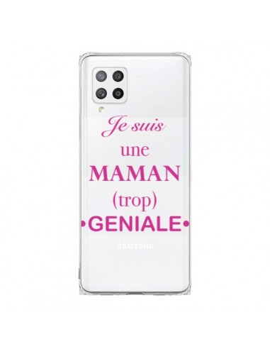 Coque Samsung A42 Je suis une maman trop géniale Transparente - Laetitia