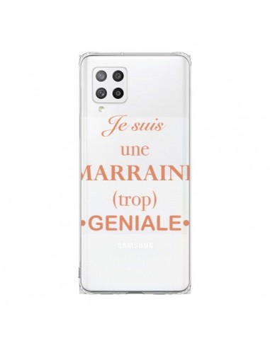 Coque Samsung A42 Je suis une marraine trop géniale Transparente - Laetitia