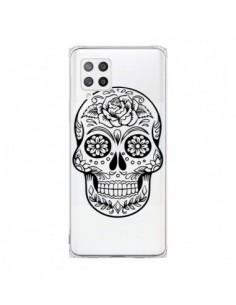 Coque Samsung A42 Tête de Mort Mexicaine Noir...